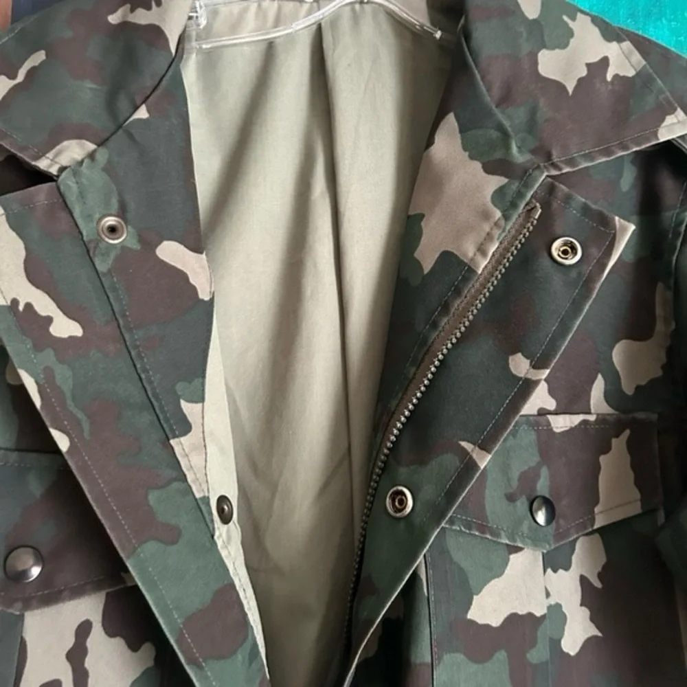 Vintage Camouflage Military Field Jacket 42R XL - Picture 3 of 16